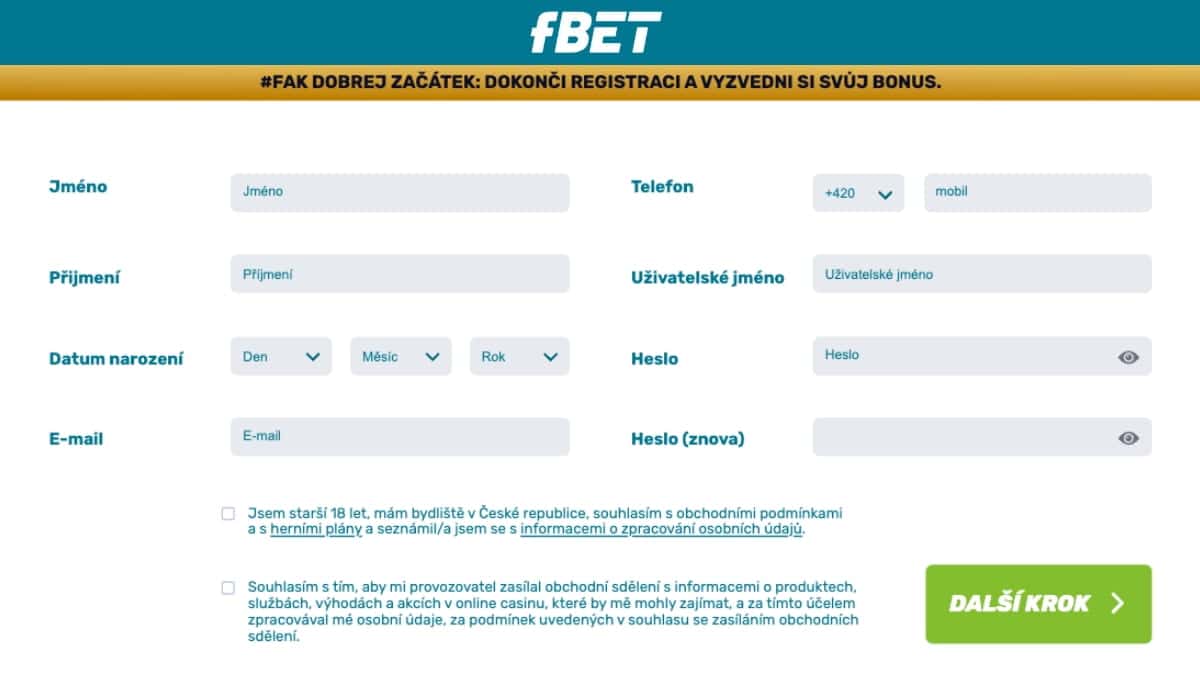 Fbet promo kód
