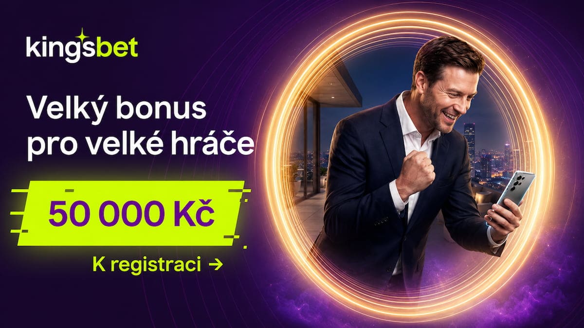 Kingsbet vstupní bonus 50000 Kč